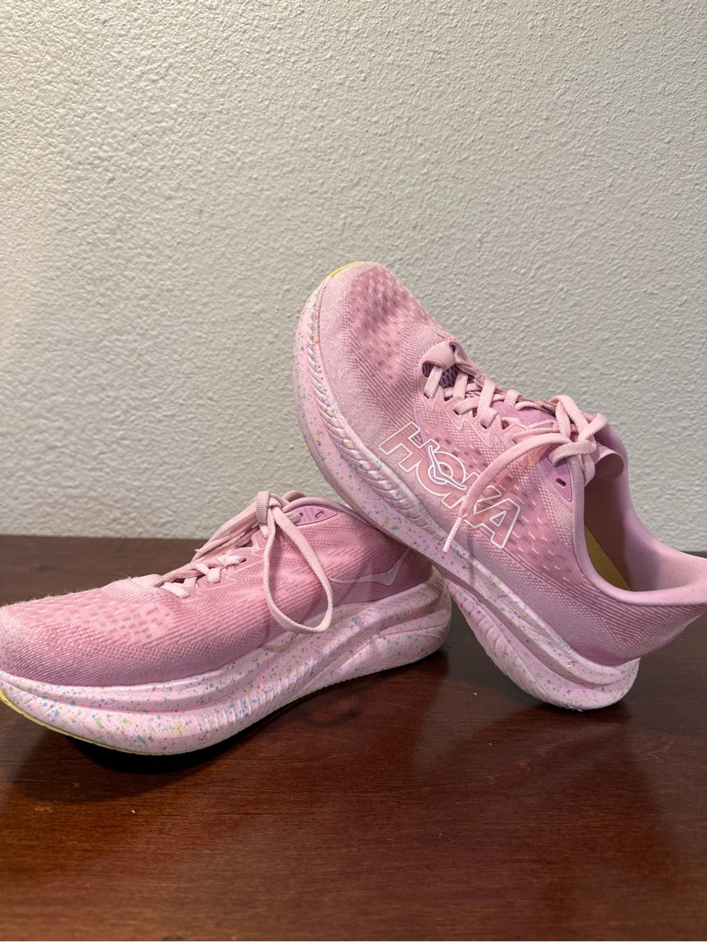 Hoka Women’s Pink Speckled Running Shoes